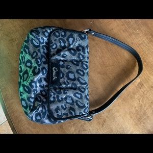 Coach metallic cheetah print bag